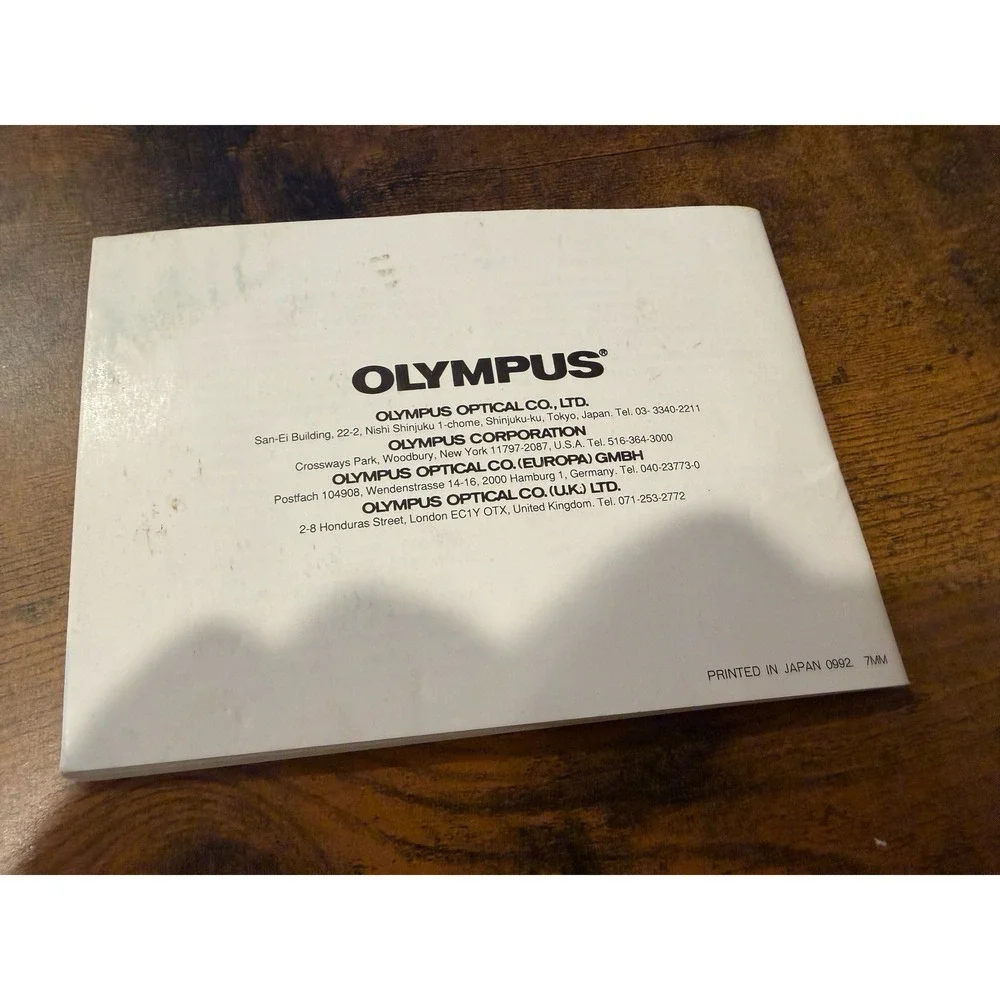 Olympus IS-3 DLX Instruction Manual Original 1992‎ Camera Guide Japan